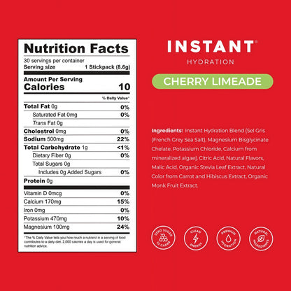 Instant Hydration Premium Electrolyte Drink Mix 30 Sticks